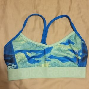 Reebok Women's Blue and Green Sports Bra